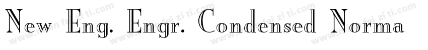 New Eng. Engr. Condensed Normal字体转换